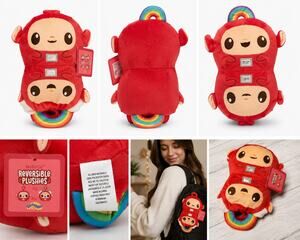 Teletubbies Reversible Plush – Red Teletubby / Rainbow Teletubby
